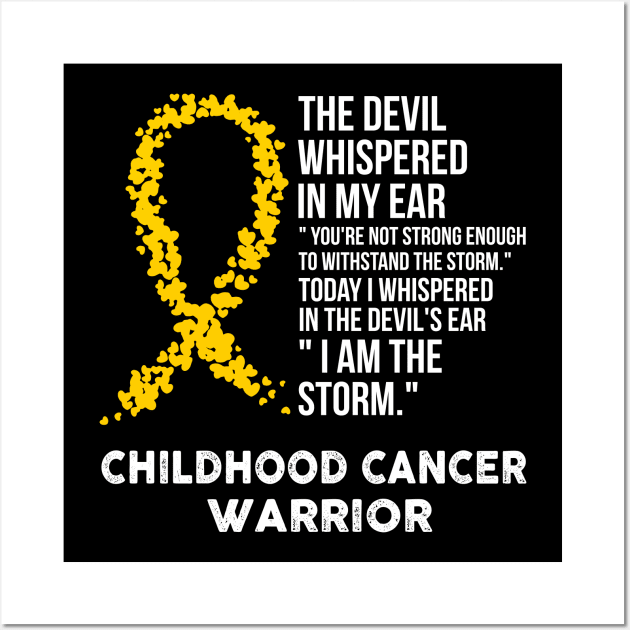 The Devil- Childhood cancer Awareness Support Ribbon Wall Art by HomerNewbergereq